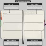 Planner 2023-2024 - 2023-2024 Academic Weekly Monthly Planner, July 2023 - June 2024, 8.5" x 11", Leather Cover with Thick Paper, Back Pocket with Notes Pages - Rose Gold - Image 3